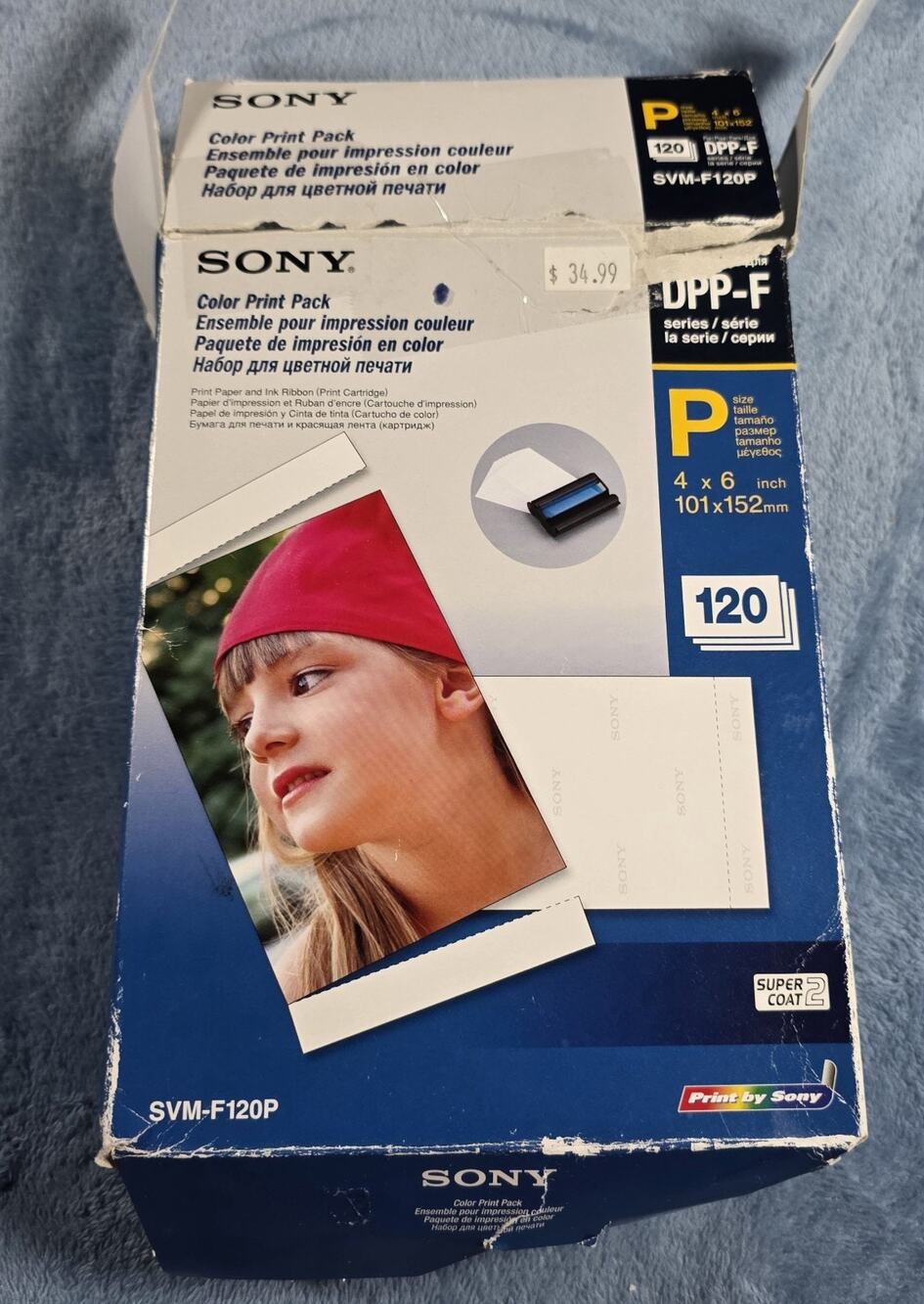 Sony SVM-F120P 4x6 Photo Paper 217 Sheets DPP-F Printer Paper ONLY Open Box